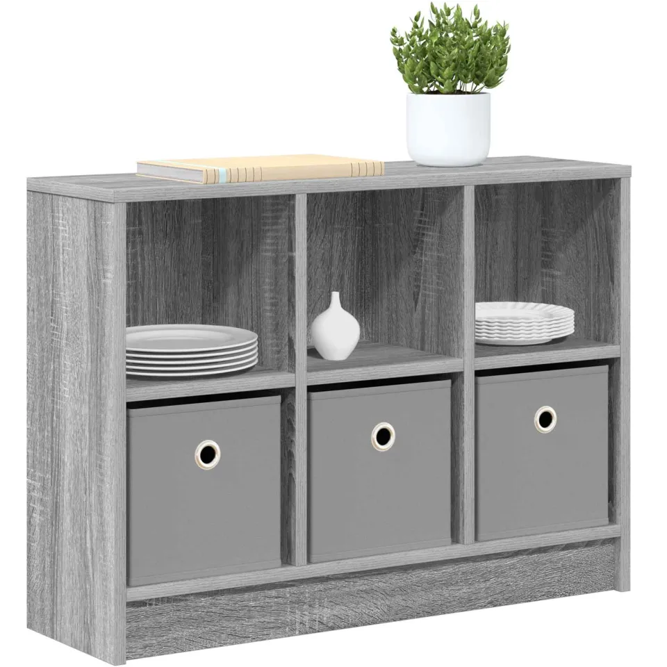 vidaXL Dressoir Grijs Sonoma 73,5 x 22,5 x 53,5 cm, foto 3
