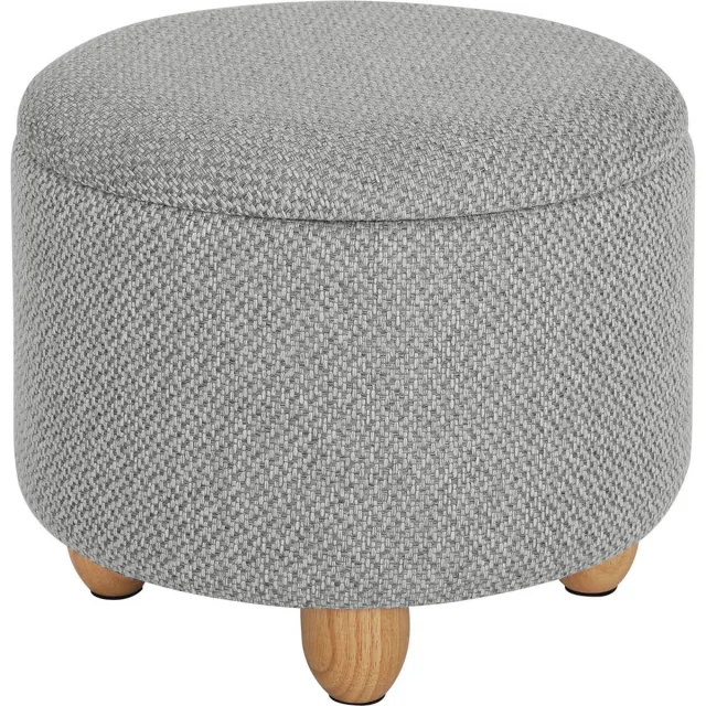 Bolt Edge Poef - Met opbergruimte - Grijs - 2-in-1 Zitbank - 39x39x40cm