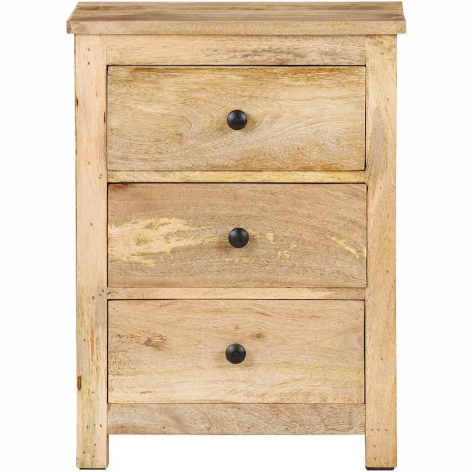 vidaXL Nachtkastje 45x35x60 cm massief mangohout Bruin