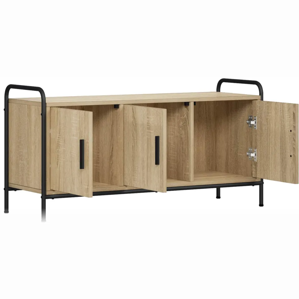 vidaXL Tv-meubel 79,5 x 33 x 50 cm Sonoma Eiken Bewerkt hout, foto 2