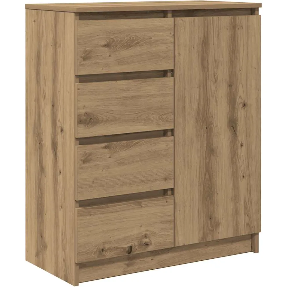 vidaXL Dressoir lades 71x35x84 cm spaanplaat artisanaal eikenkleurig, foto 3