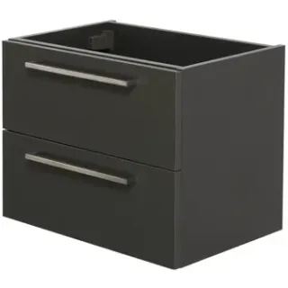 Aquazuro Wastafelonderkast Arezzo 37cm - Donkergrijs - Met 2 Lades - 37,4x45x59,2cm