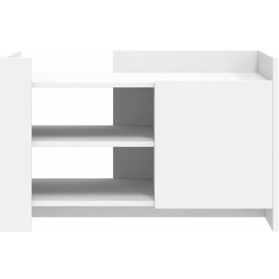 vidaXL Salontafel 80x50x50 cm bewerkt hout wit