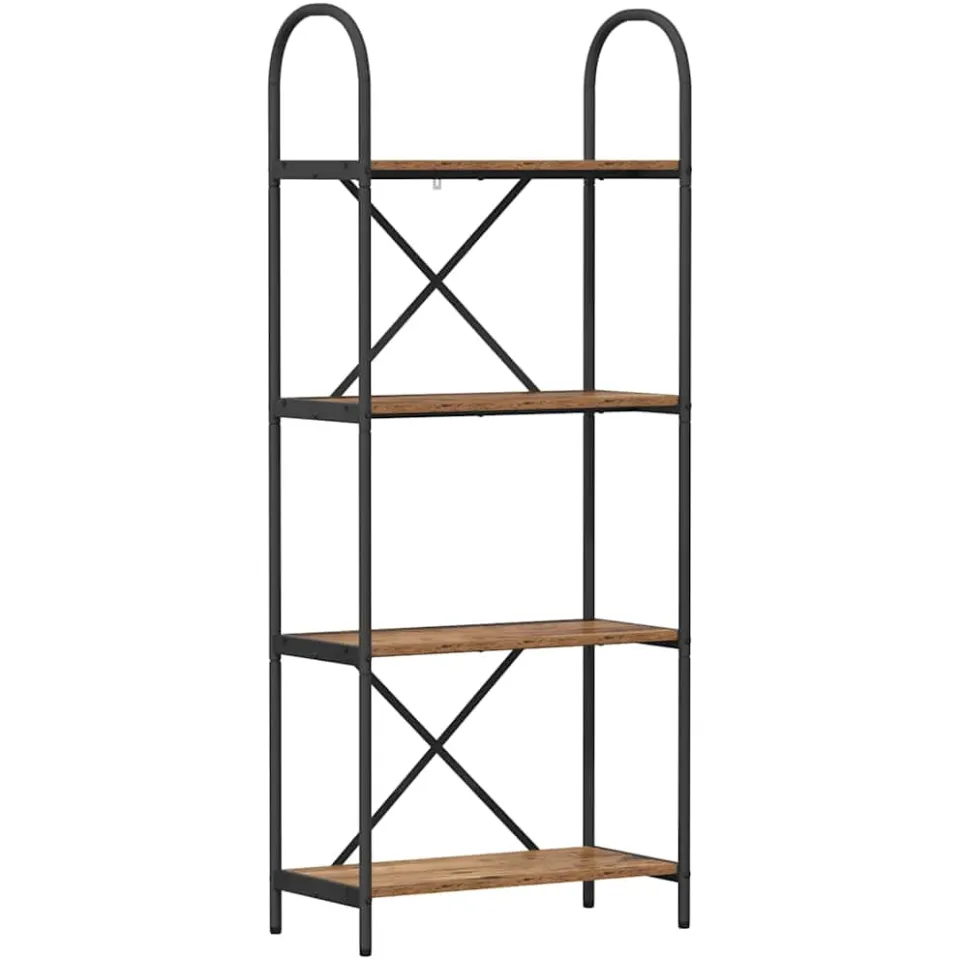 vidaXL Boekenkast 4-laags 60 x 30 x 146 cm Bewerkt hout Oudhout bruin