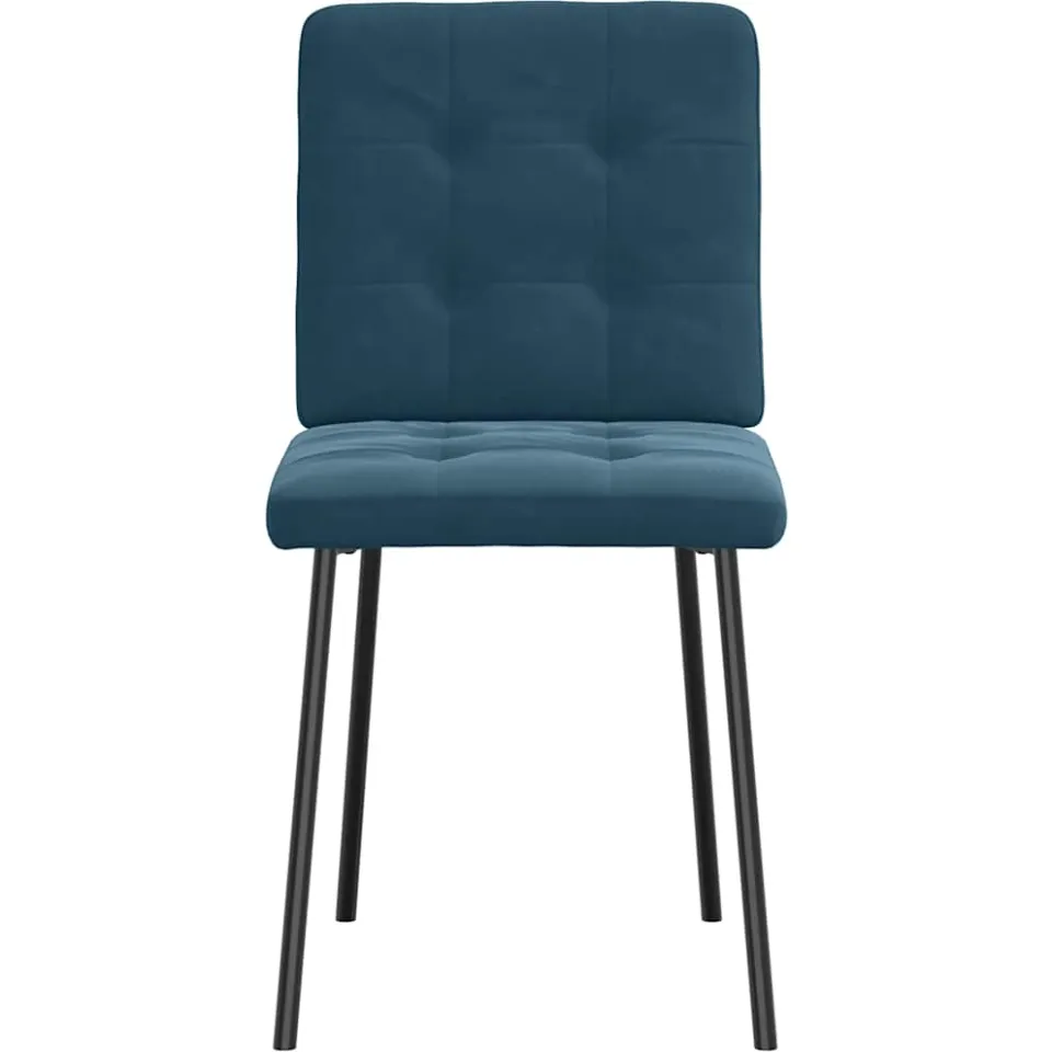 vidaXL Eetkamerstoelen 2 st fluweel blauw, foto 4