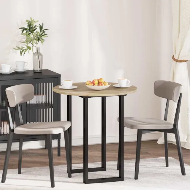 vidaXL Tafelblad Ø 70 x 1,5 cm Rond Bewerkt hout Sonoma Eiken