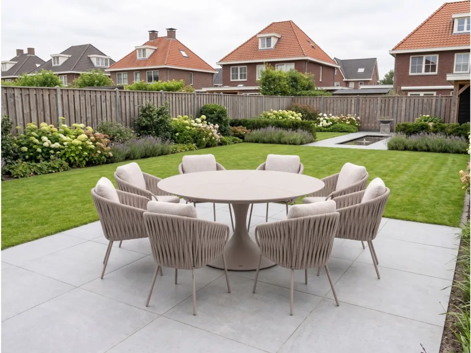 Suns Dolce/Nova ø170cm dining tuinset 9-delig bruin, foto 5