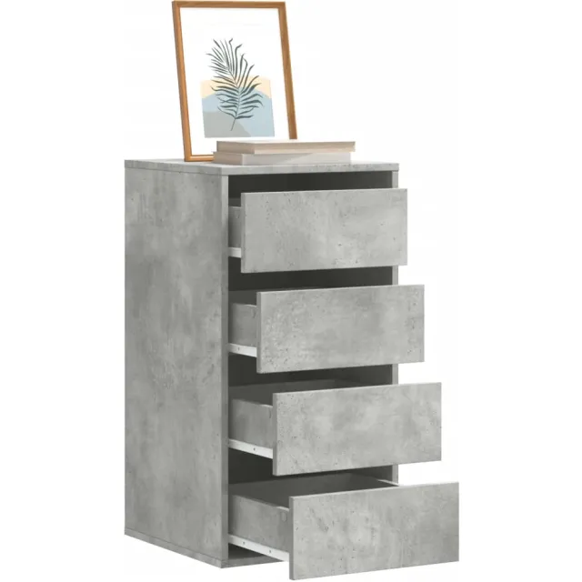 vidaXL Ladekast 40x41x76 cm bewerkt hout betongrijs