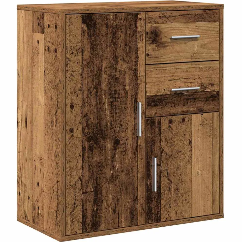 vidaXL Dressoir Oudhout 60 x 31 x 70 cm Bewerkt hout bruin, foto 3