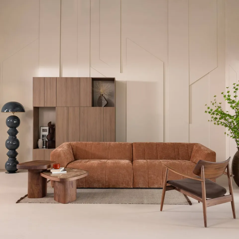 WOOOD Bask Fauteuil - Walnoothout - Bruin - 72x69x70, foto 5