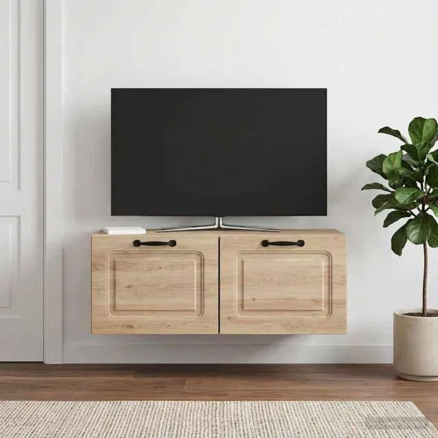 vidaXL Wandbeugel TV-kast Betongrijs 78,5 x 31 x 30 cm Bewerkt hout