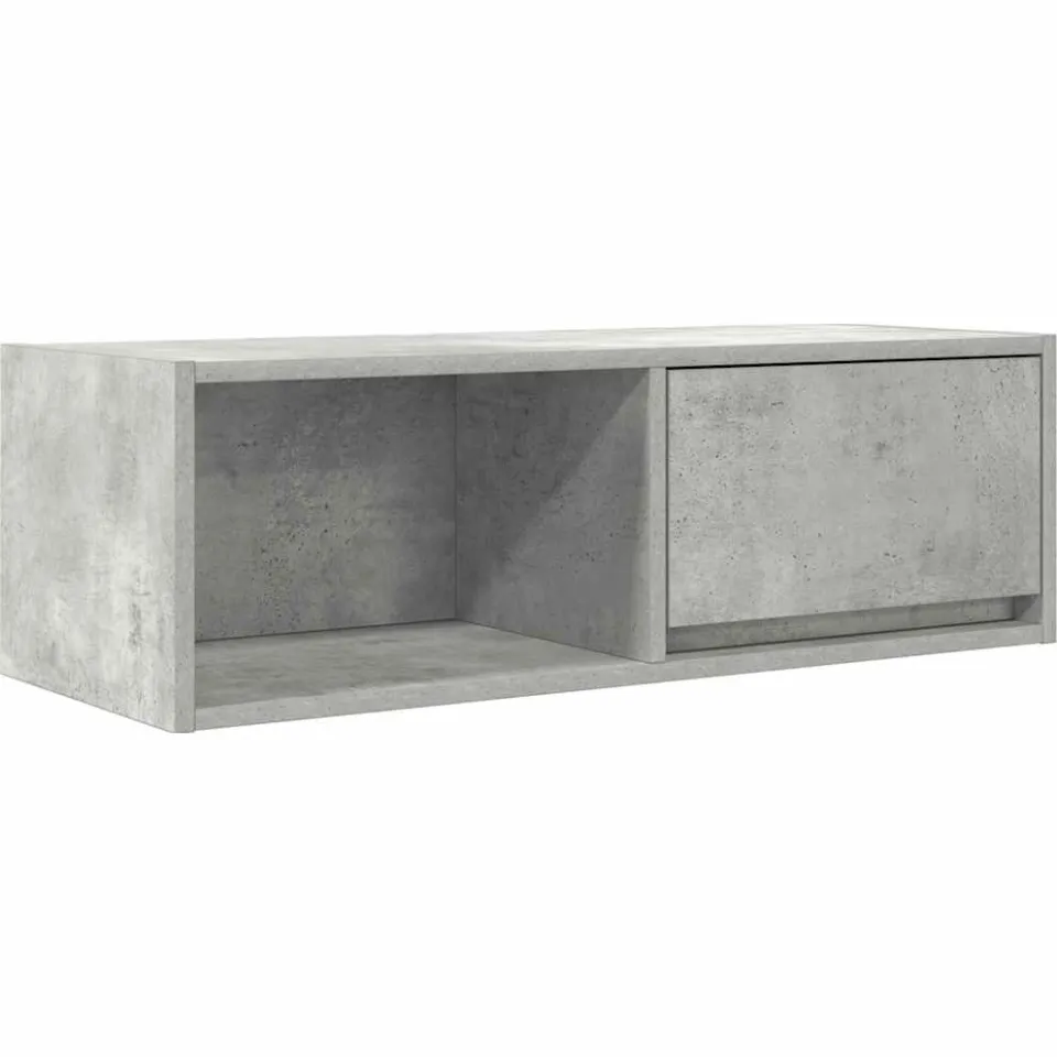 vidaXL Tv-meubel 80x31x25,5 cm bewerkt hout betongrijs grijs