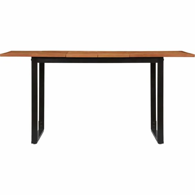 vidaXL Eettafel - 160x80x75 - cm - massief - acaciahout Bruin