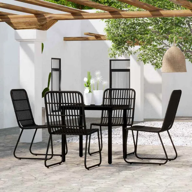 vidaXL 5-delige Tuinset zwart, foto 2