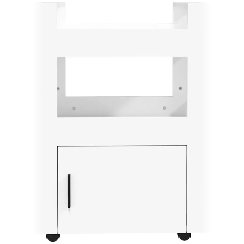 vidaXL Keukentrolley 60x45x80 cm bewerkt hout wit, foto 4