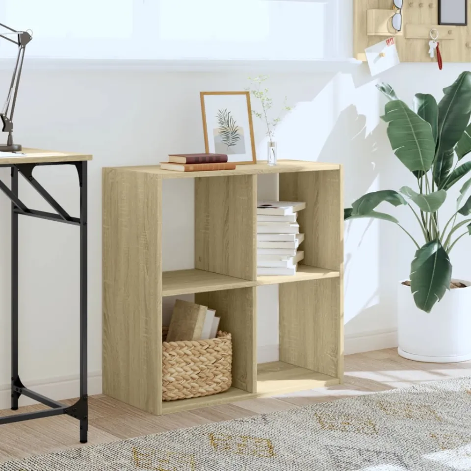 vidaXL Boekenkast 68,5x32x68,5 cm bewerkt hout sonoma eikenkleurig, foto 2