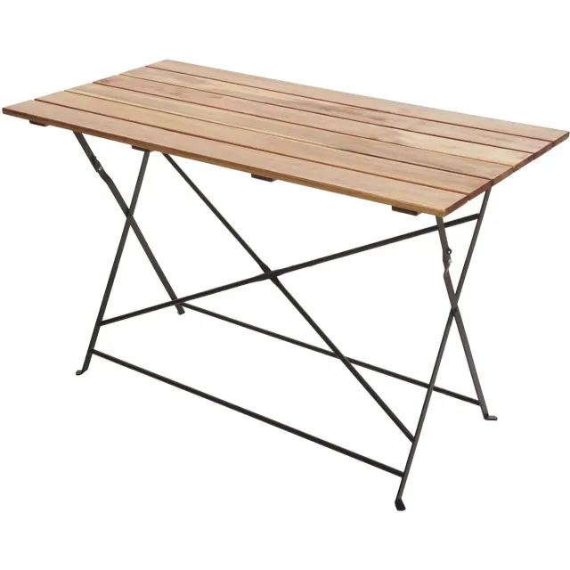 Bier tuintafel MCW-J40, klaptafel tuintafel, horeca kwaliteit acacia MVG-gecertificeerd 120x60cm ~ natuurlijke kleur