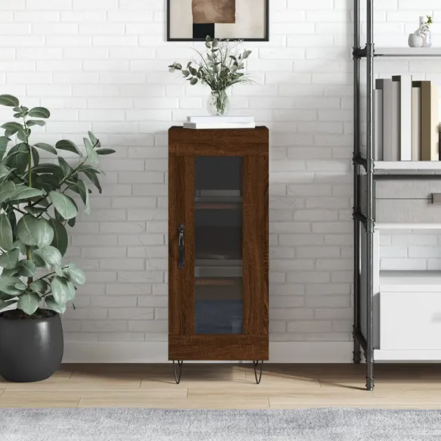 vidaXL Dressoir 34,5x34x90 cm bewerkt hout bruin eikenkleur, foto 2