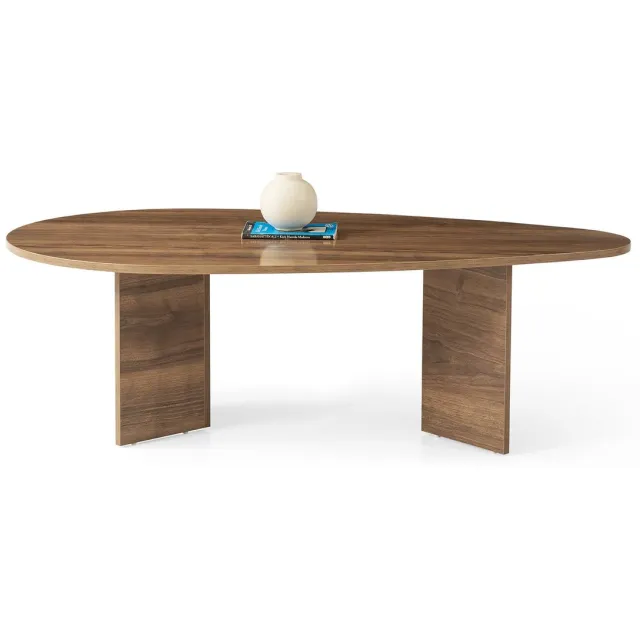 Skye Decor , Salontafel, Flap - 9562, Gemelamineerde spaanplaat, Walnoot, 139,5 x 79,5 x 42 cm Okkernoot
