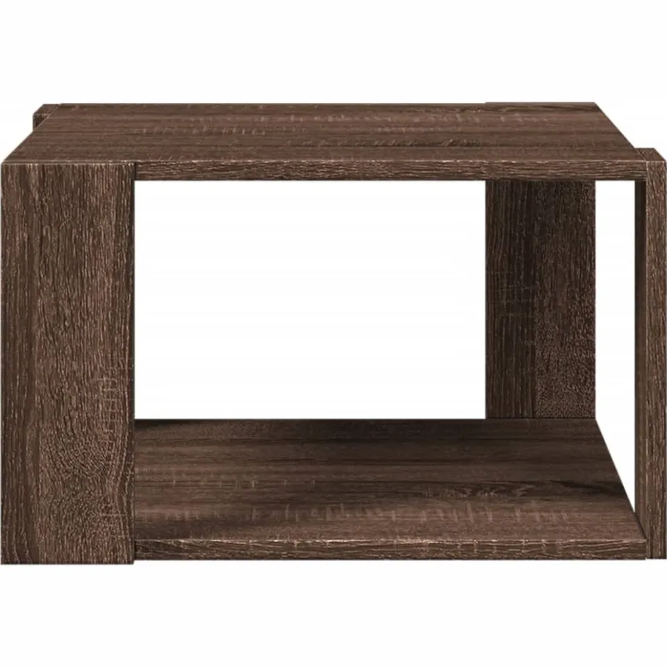 vidaXL Salontafel 51,5x51,5x30 cm bewerkt hout bruin eikenkleurig, foto 4