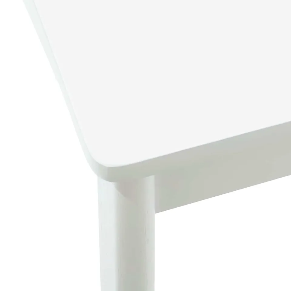 vidaXL Eetkamerstoel 2 st Massief Rubberhout Wit en Wit, foto 4