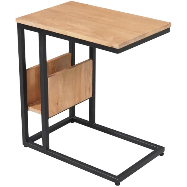 Starfurn Bijzettafel Slider - Naturel Hout - 48x32x53cm