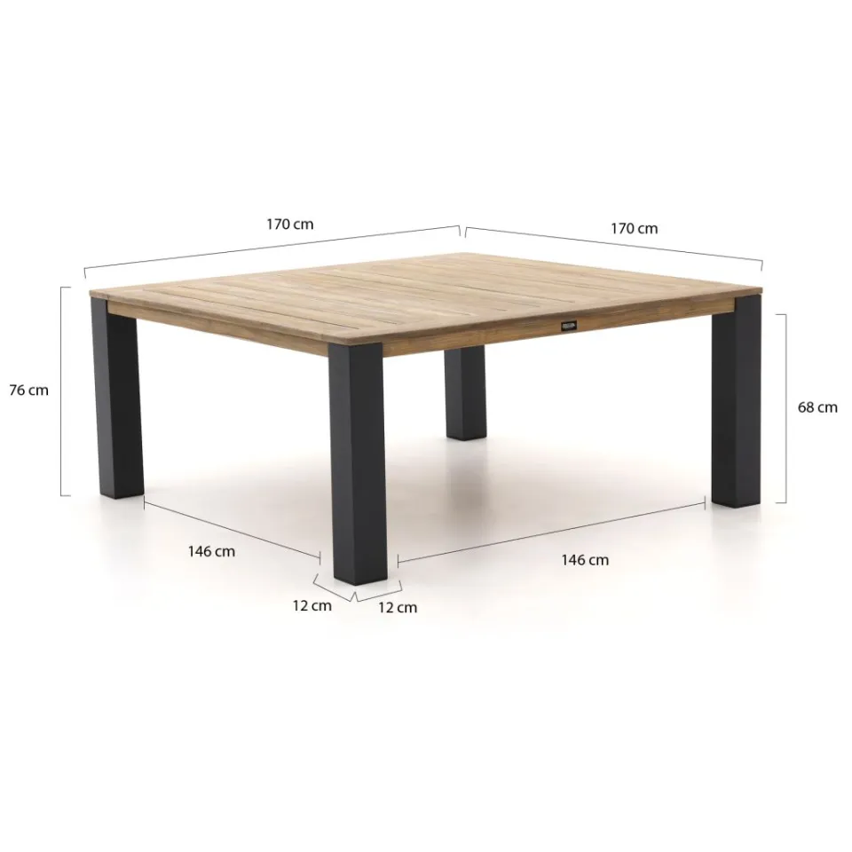 Manifesto Furniture Manifesto Rivola/ROUGH-X 170cm dining tuinset 9-delig, foto 4
