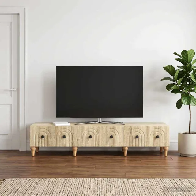 vidaXL TV-kast met lade Sonoma Eiken 147 x 34,5 x 30 cm Bewerkt hout Bruin