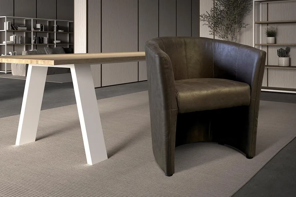 fauteuil Steven donkerbruin grijs, foto 5