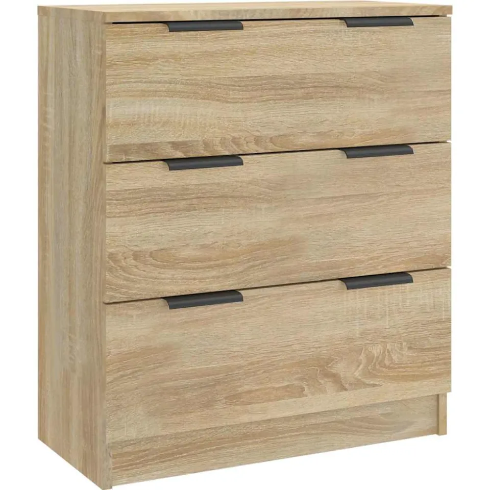 vidaXL 3-delige Dressoirs bewerkt hout sonoma eiken