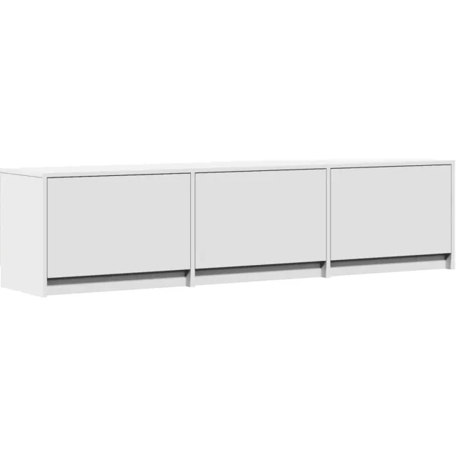 vidaXL TV-kast Wit Bewerkt hout