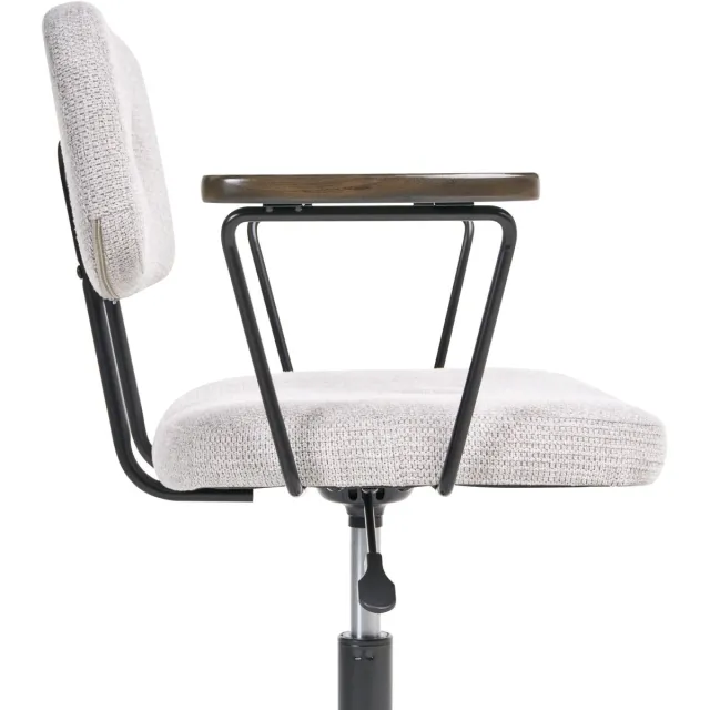 Beliani ALGERITA - Bureaustoel - Lichtgrijs - Polyester