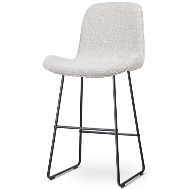 Nolon Nino-Fé barkruk bouclé beige - zwart onderstel - 75 cm, foto 2