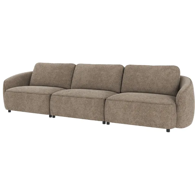Rowico Home Norris gestoffeerde 4 zitsbank bruin - 319 cm