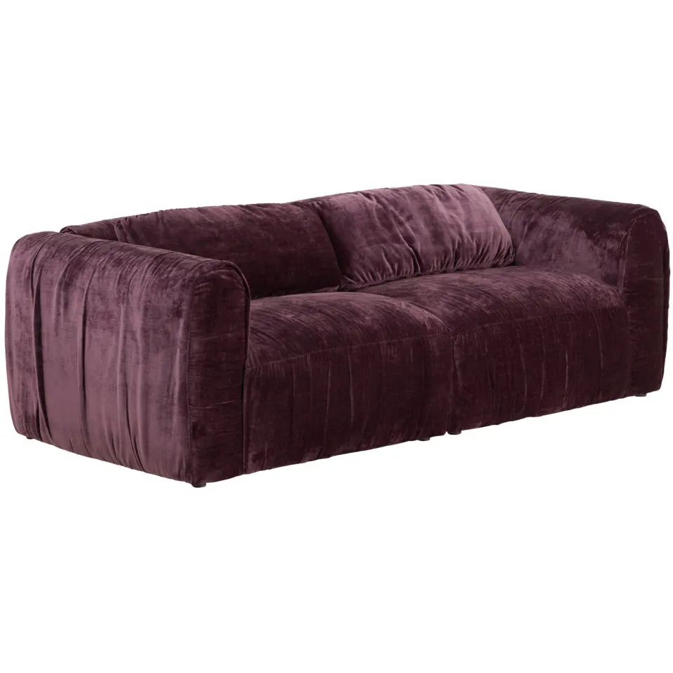 NOUS Living 2-zitsbank Kaia Burgundy