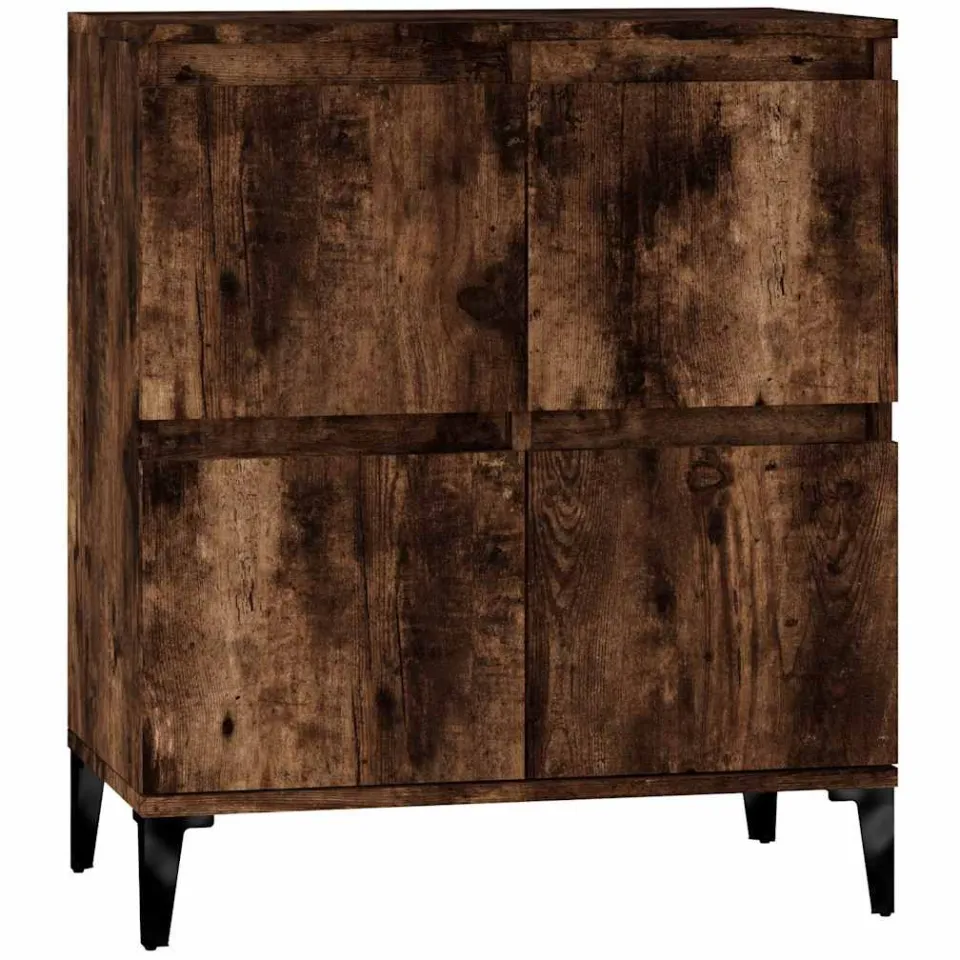 vidaXL Dressoir 60x35x70 cm bewerkt hout gerookt eikenkleurig Bruin