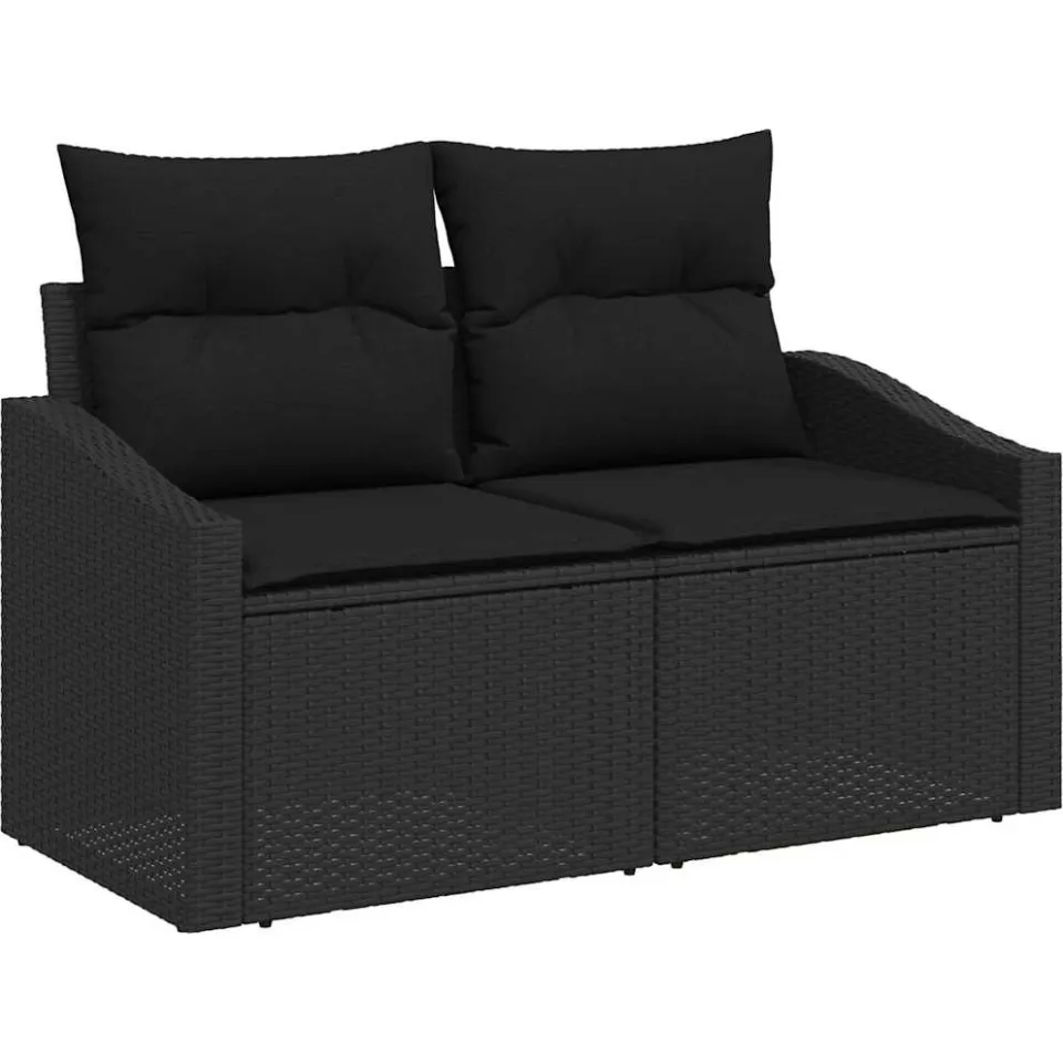 vidaXL Tuin Sofa Set 8 st poly rattan grijs, foto 4