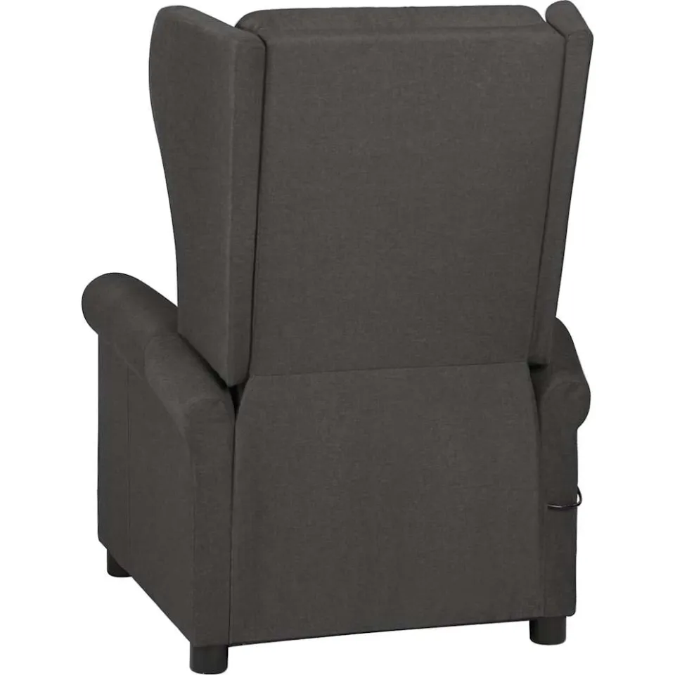 vidaXL Massagestoel stof donkergrijs grijs, foto 3