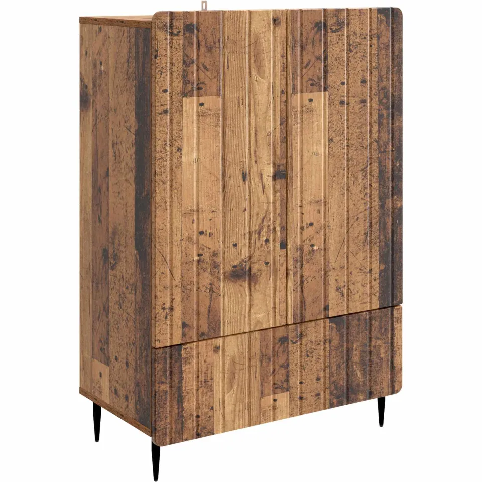 vidaXL Dressoir Oud hout 66 x 34,5 x 97 cm Bewerkt hout Bruin
