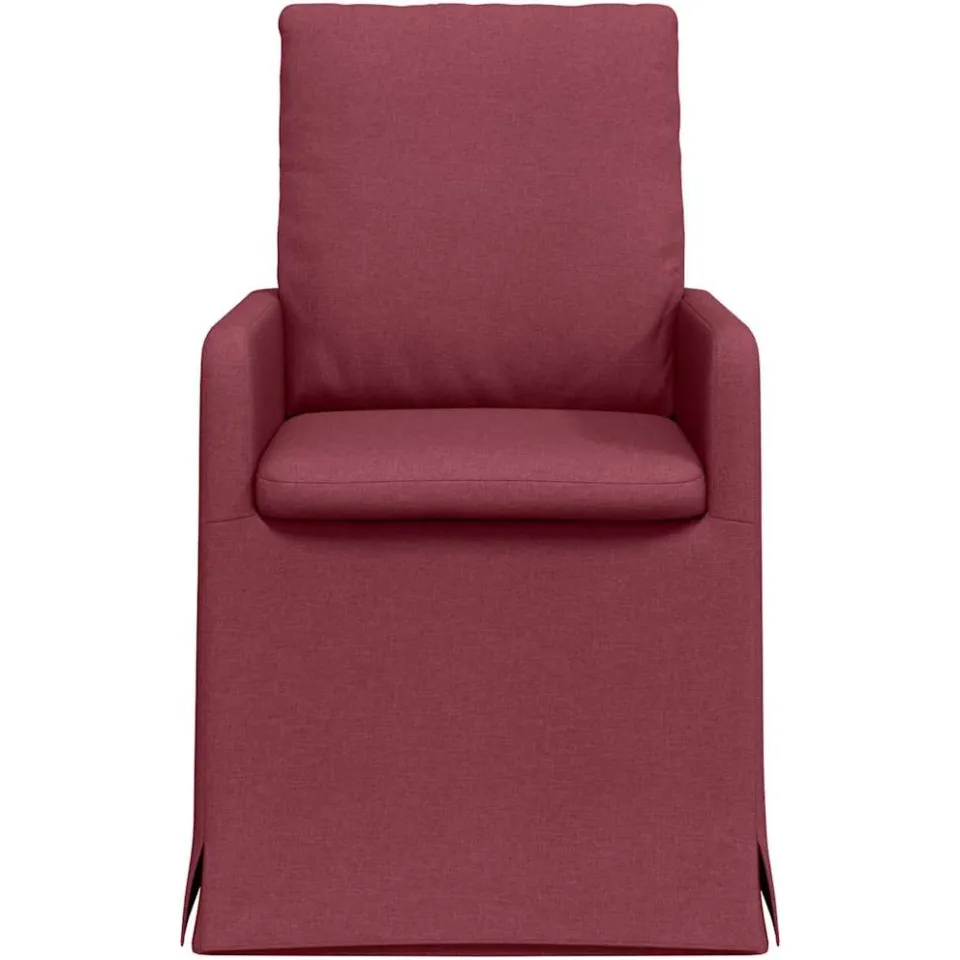 vidaXL Eettafelstoelen 2 st Stof Wijnrood 57 x 67 x 98 cm, foto 4