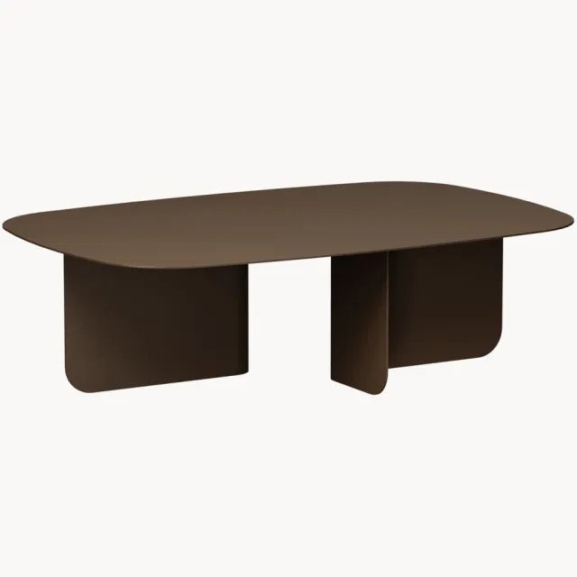 Metallbude Handgemaakte salontafel Livia Bruin