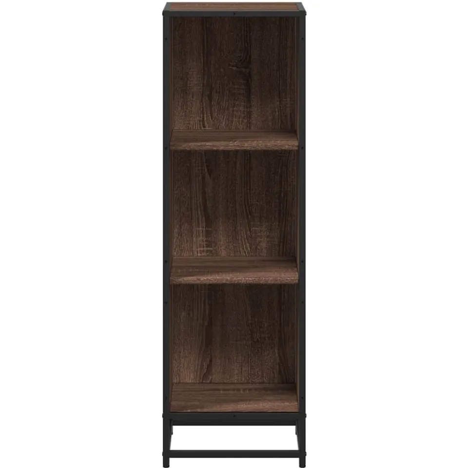 vidaXL Boekenkast 33,5x33x107,5 cm bewerkt hout bruin eikenkleur, foto 4