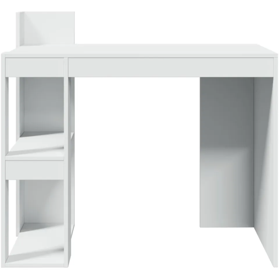 vidaXL Bureau 103,5x56,5x94 cm bewerkt hout wit, foto 4