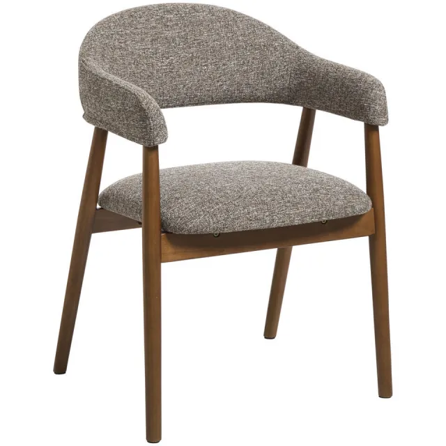 Kwantum Domaso eetkamerstoel bruin Bruin eiken#Donker eiken#Taupe