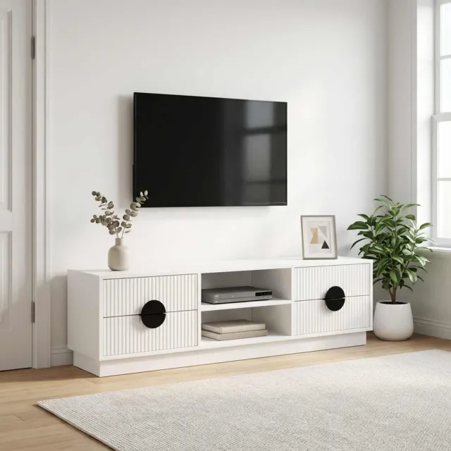 vidaXL Tv-meubel VENRAY 137,5 x 33 x 40 cm Wit