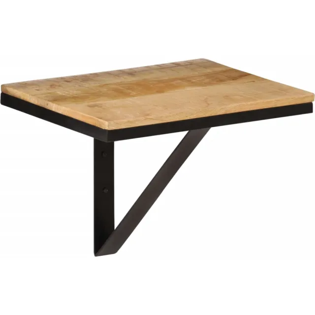 vidaXL Wandschap 40x30x32 cm massief mangohout en ijzer Bruin