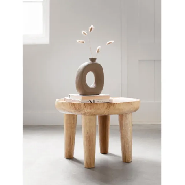 Must Living Plato salontafel rond suarhout - 38 × Ø50 cm Naturel