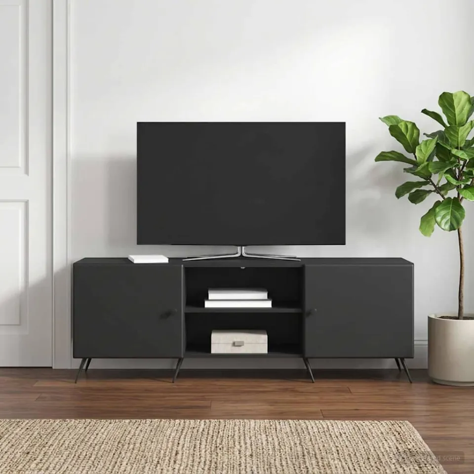 vidaXL TV-kast 150 x 31 x 50 cm Zwart Bewerkt hout, foto 4