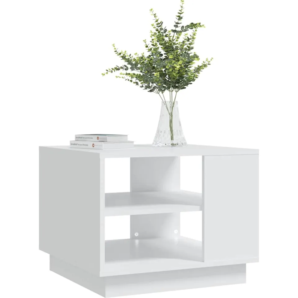vidaXL Salontafel 55x55x43 cm bewerkt hout wit