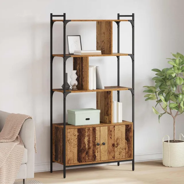 vidaXL Boekenkast 6-laags 76,5 x 30 x 154,5 cm Bewerkt hout bruin, foto 2